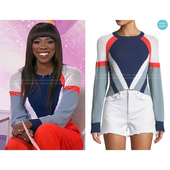 Rag & Bone Lark Colorblock Ribbed Crewneck Sweater, NWOT, SP - Picture 2 of 12